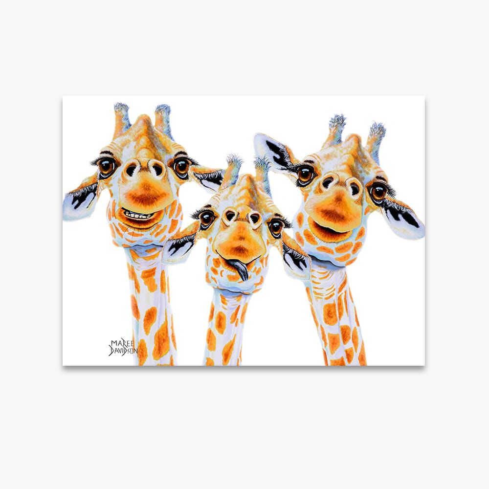You Make Me Smile the Giraffes - Canvas Print - Image 1