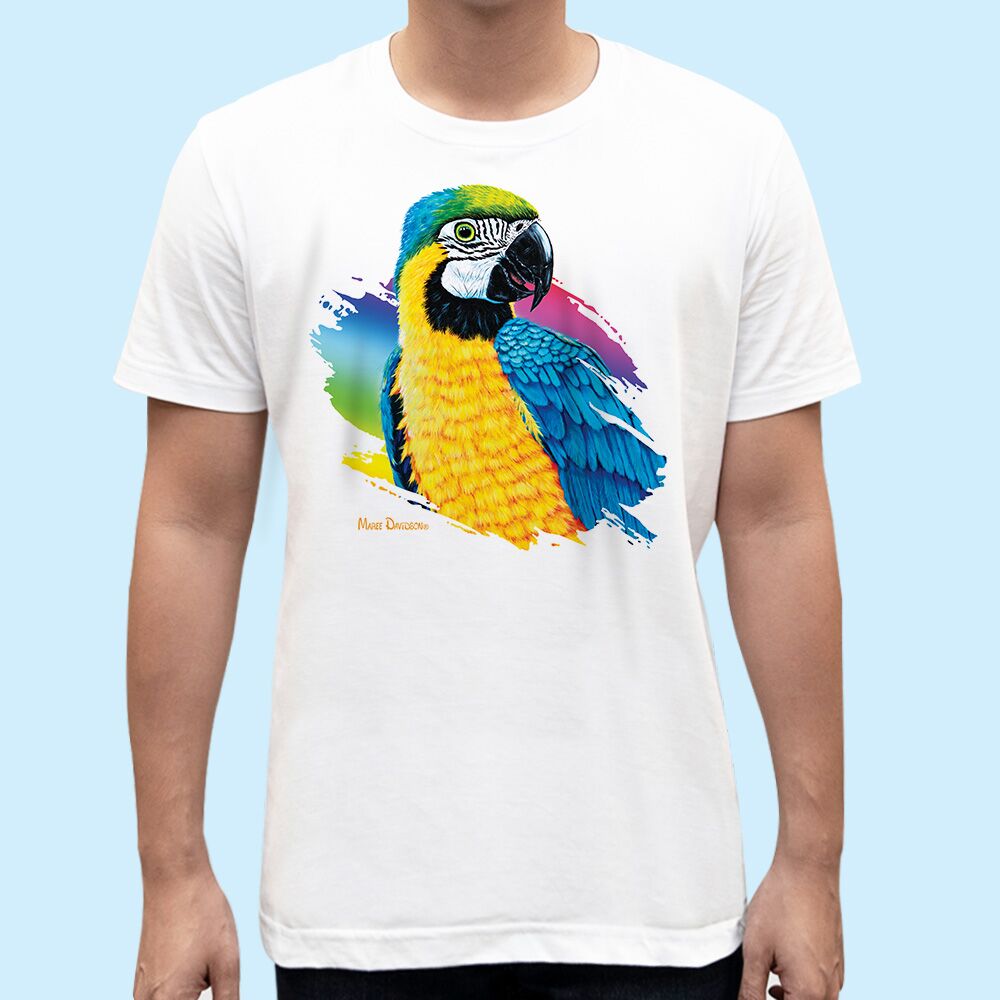 Yellow Macaw Bird - Unisex T-Shirts - Image 1