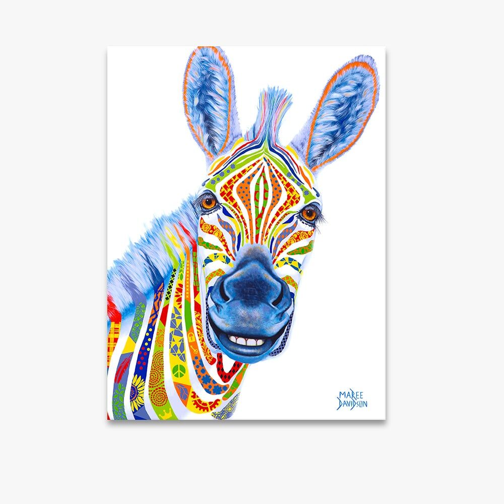 Zeus the Zebra - Canvas Print - Image 1