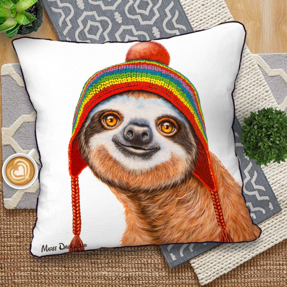 Ziggy-3-1.jpg Ziggy the Sloth - European Cushion Cover - Image 1