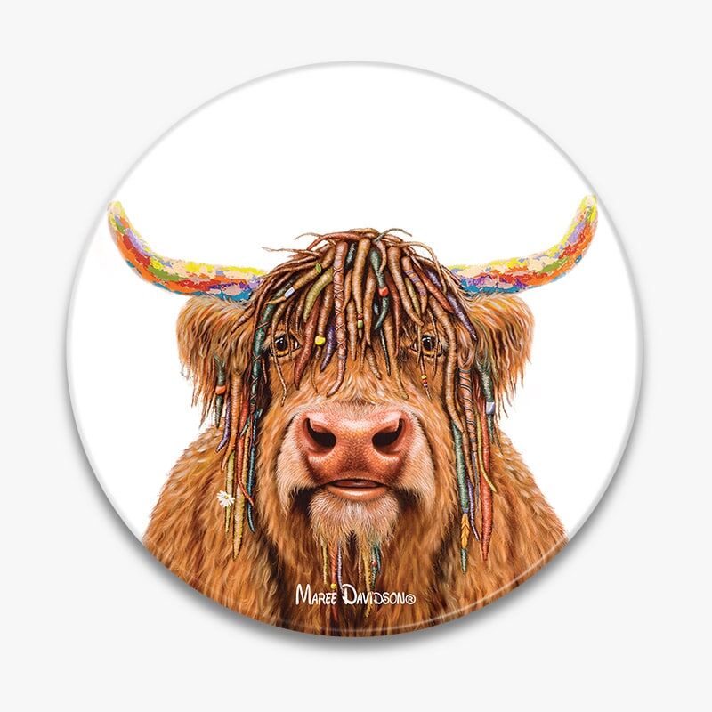 Bazza the Highland Cow - Ceramic Trivet - Image 1