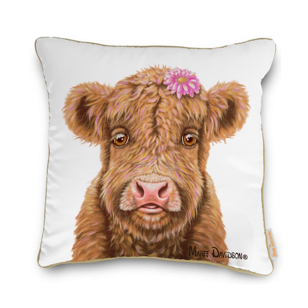 blossom-3.jpg Blossom the Baby Highland Cow - Cushion Cover - Image 1