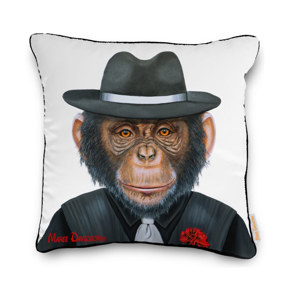 Gangster Chimp - Cushion Cover - Image 1