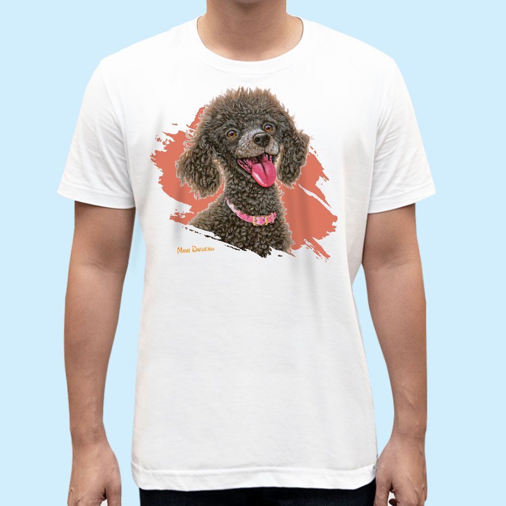 Chocolate Poodle Dog - Unisex T-Shirts - Image 1