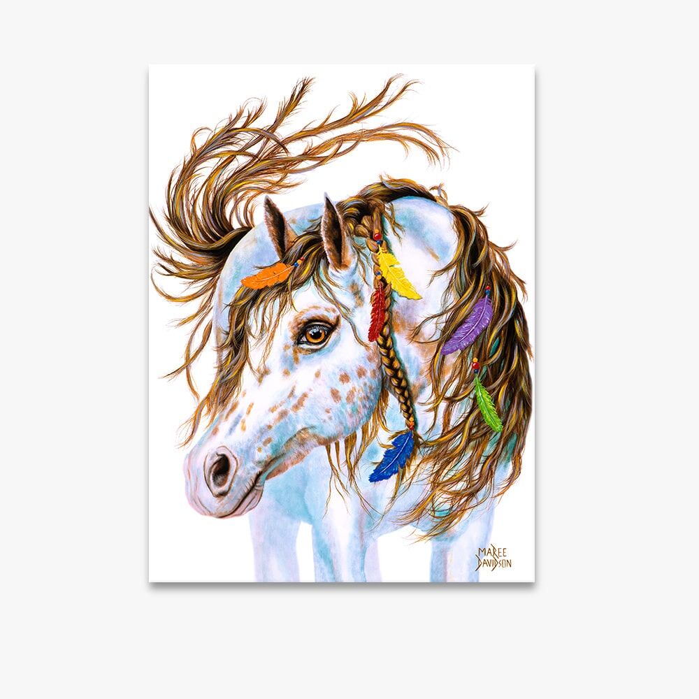 Colours In the Wind the Horse - Canvas Print - Image 1