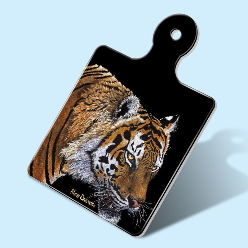 Deadly Approach Sumatran Tiger - Ceramic Square Trivet with Handle - Image 1
