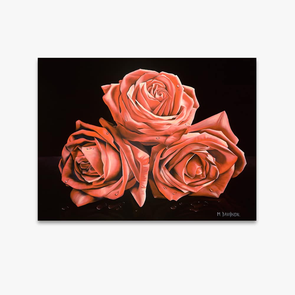 Eternal Love Rose Flowers - Canvas Print - Image 1
