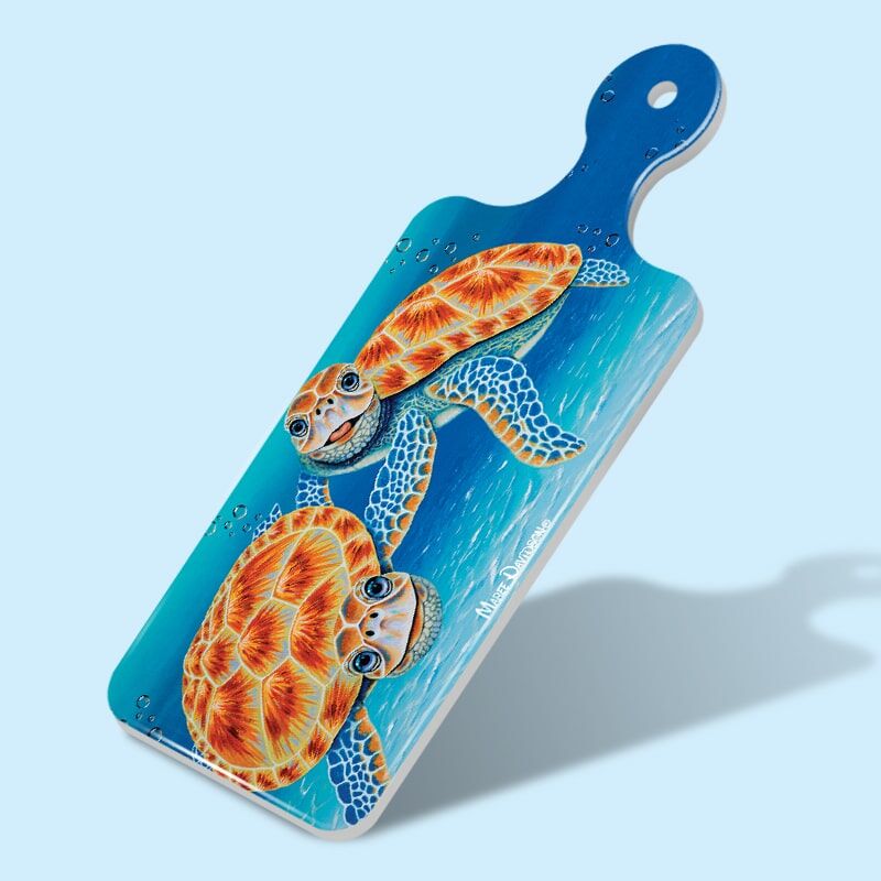 Happy Together the Turtles - Rectangle Ceramic Cheese Platter - Image 1