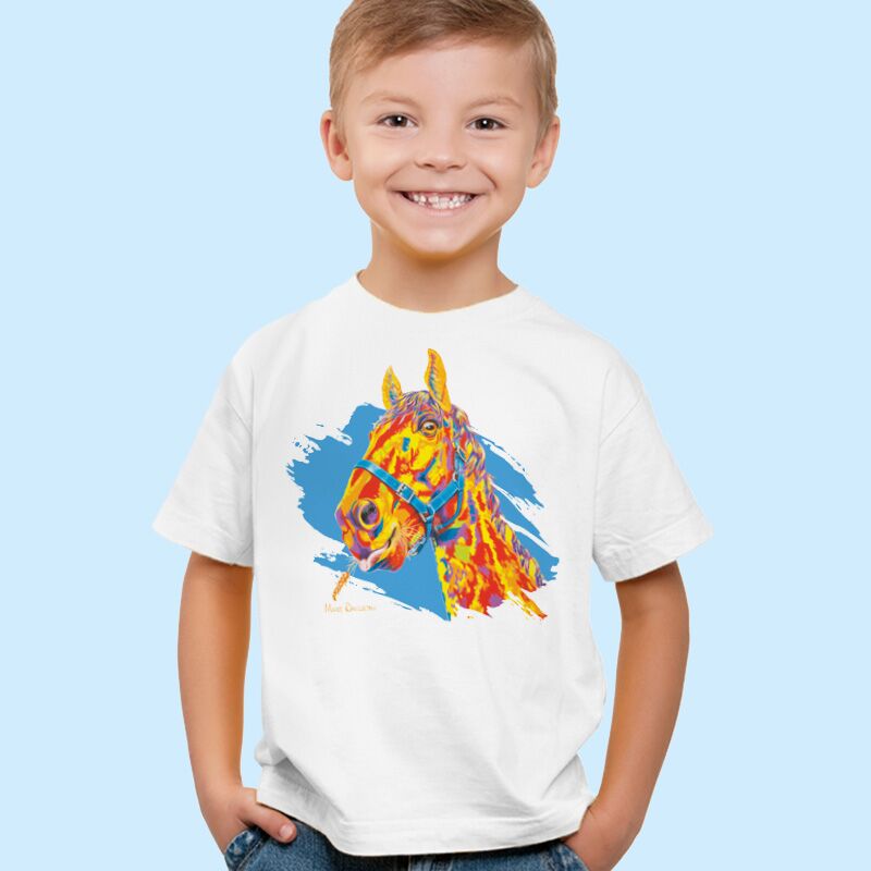 horsin-around-2-White-1.jpg Horsin' Around the Horse 2 - Kids T-Shirts - Image 1