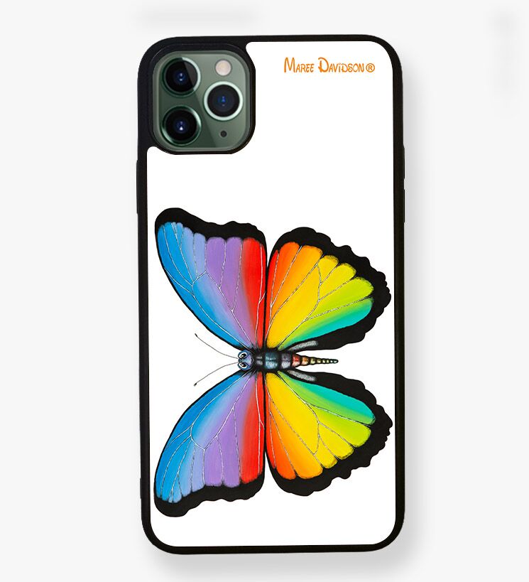Twiggy the Rainbow Butterfly - iPhone Case - Image 1