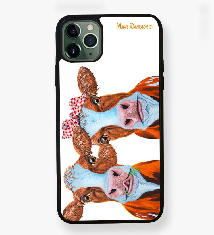 Tex and Tammy the Cows - iPhone Case - Image 1