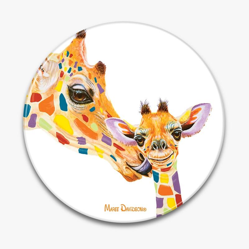my-mum-4-1.jpg My Mum the Giraffes - Ceramic Trivet - Image 1