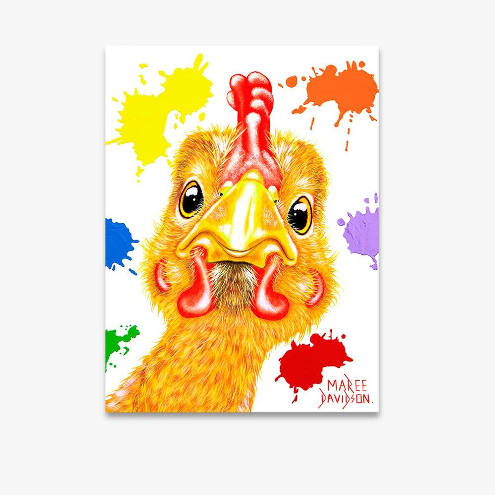 Penny the Yellow Chicken - Canvas Print - Image 1