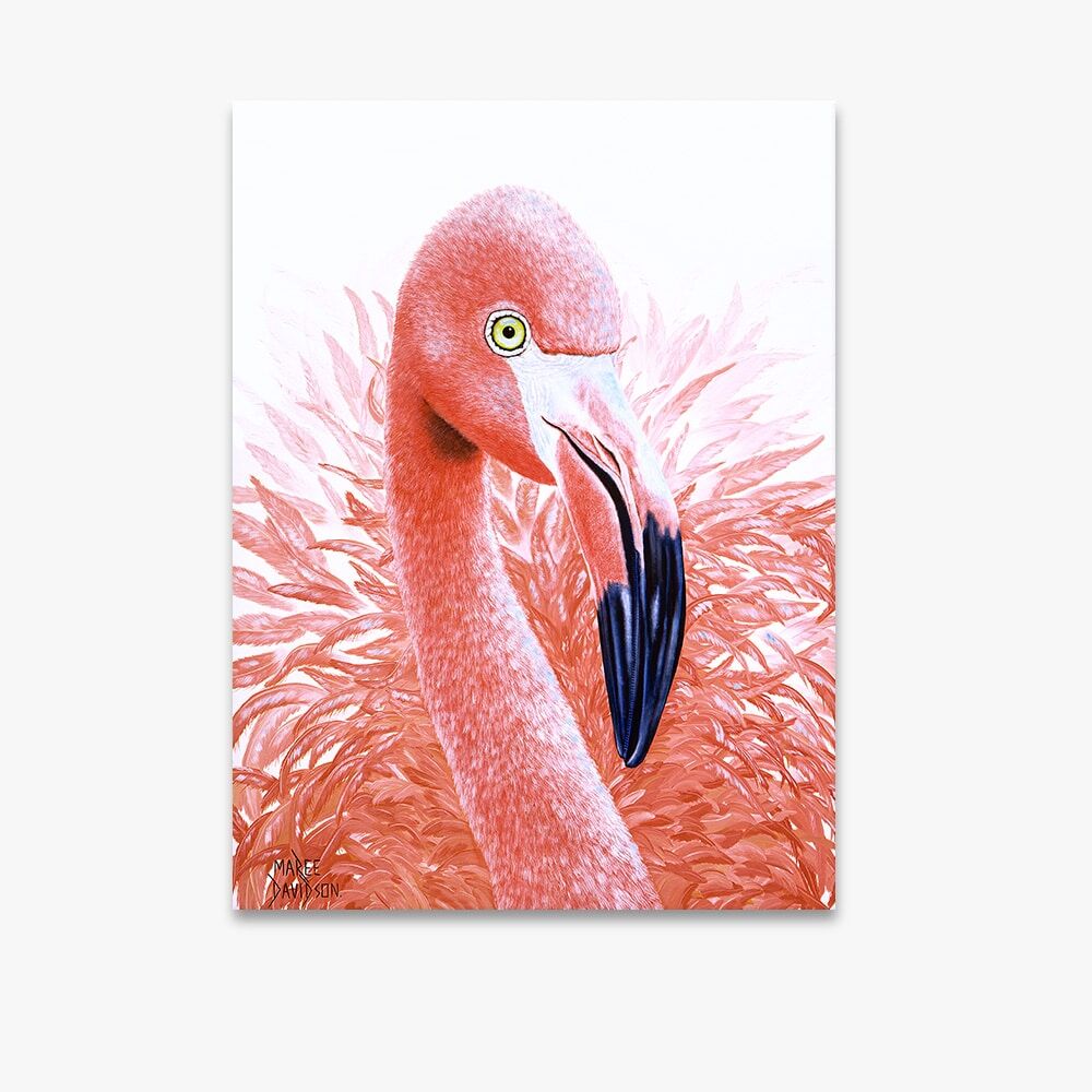 Fantasia the Flamingo Bird - Canvas Print - Image 1