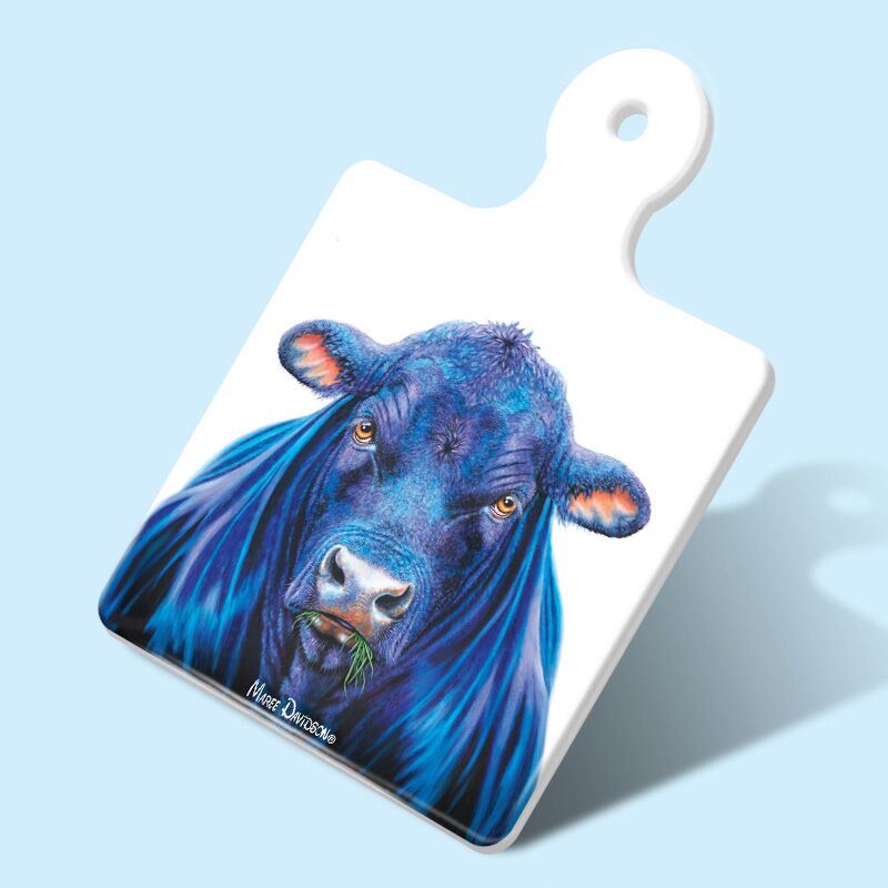 Ace the Angus Bull - Ceramic Square Trivet with Handle - Image 1