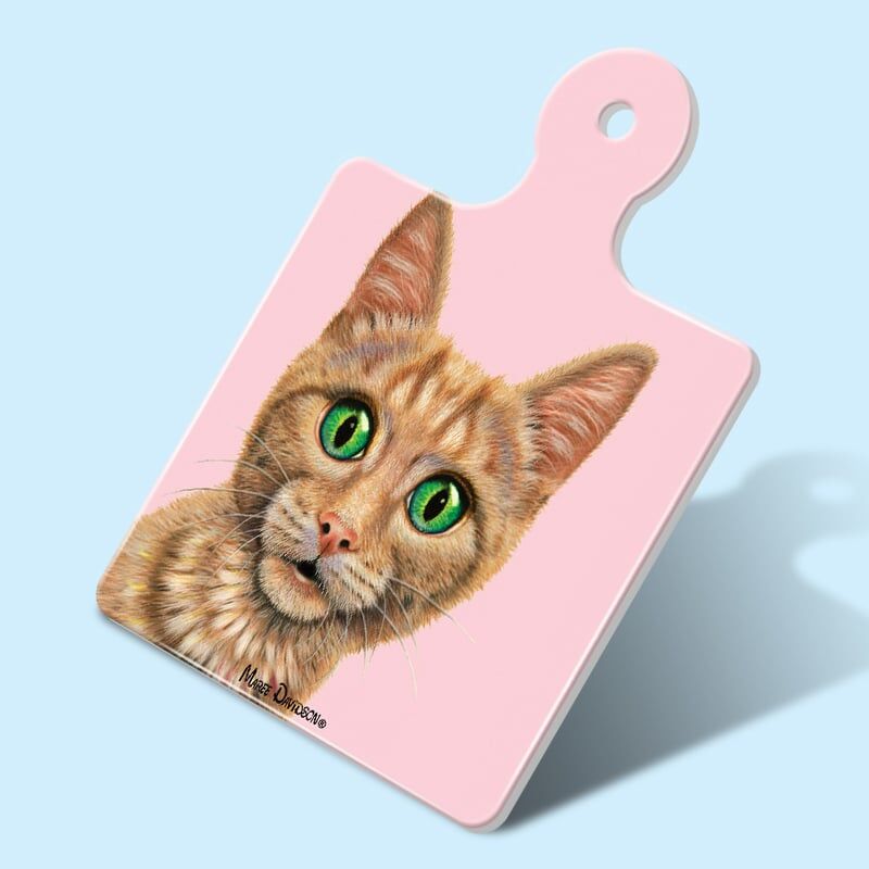 Tigger the Ginger Cat - Ceramic Square Trivet with Handle - Image 1