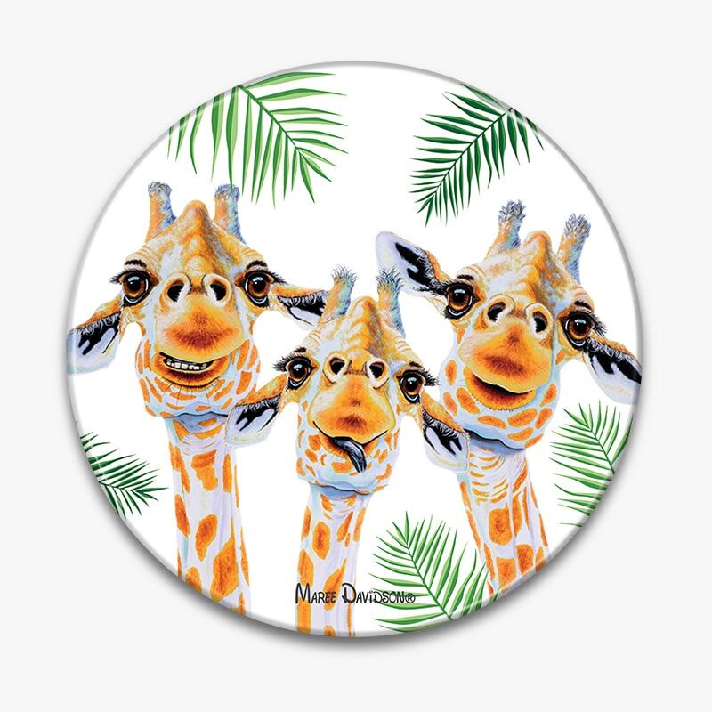 You Make Me Smile the Giraffes - Ceramic Trivet - Image 1