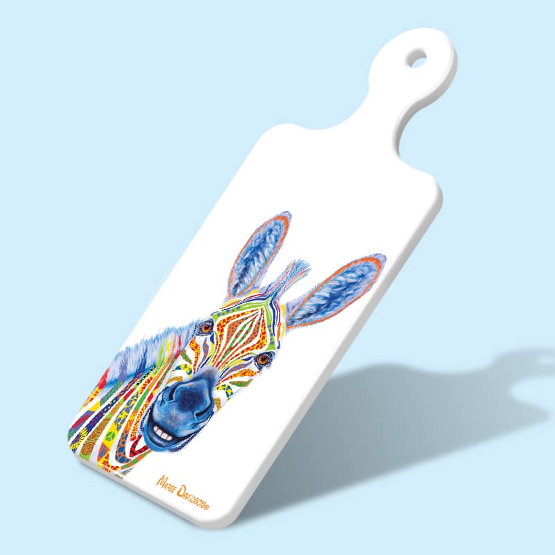 Zeus the Zebra - Rectangle Ceramic Cheese Platter - Image 1