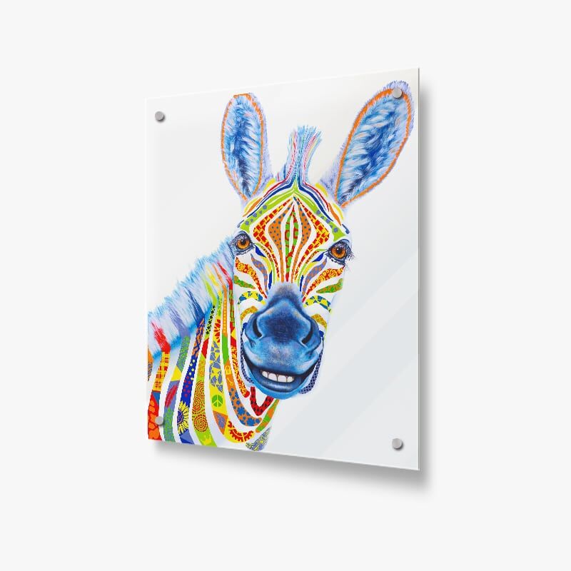 Zeus the Zebra - Acrylic Glass Panel - Image 1
