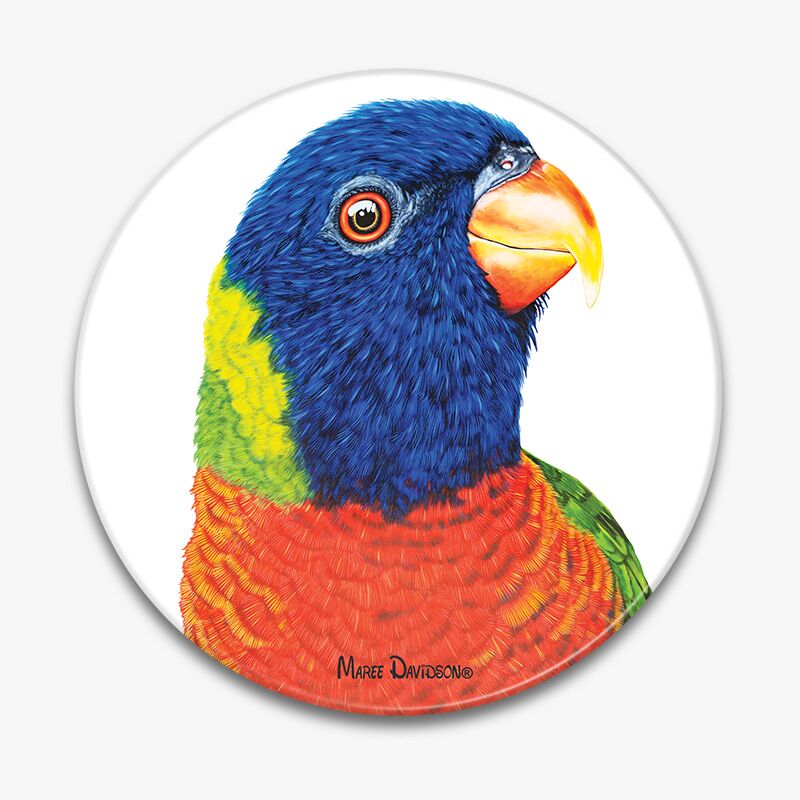 Rainbow Lorikeet - Ceramic Trivet - Image 1