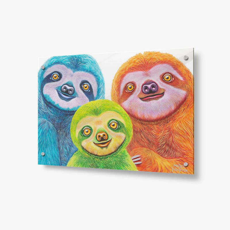 Rainbow Sloths Acrylic Glass Rainbow Sloths - Acrylic Glass Panels - Image 1