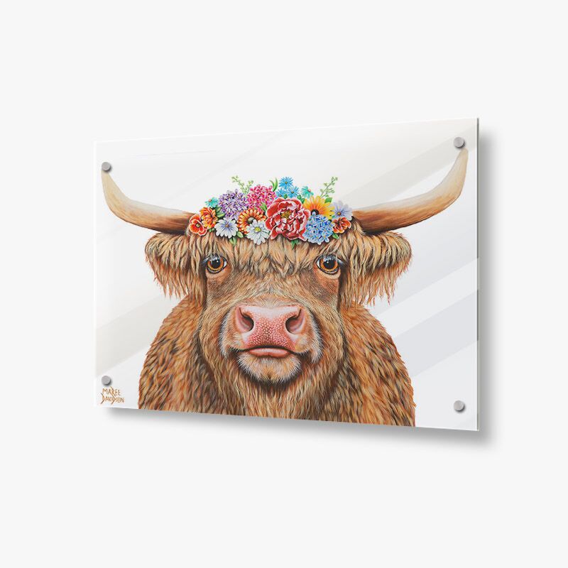 Bonnie The Highland Cow - Acrylic Glass Panels - Image 1