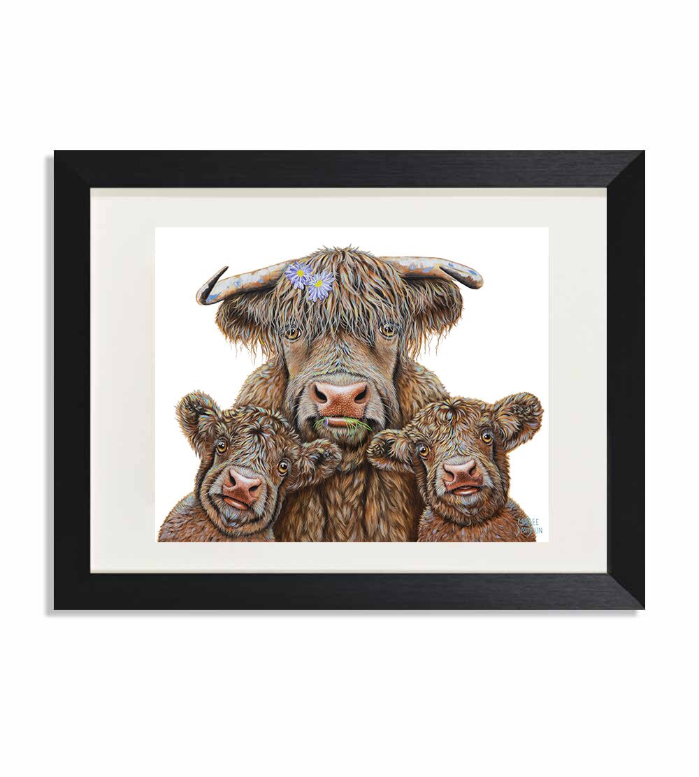 Love Makes the World Go Round the Cows - Frame main landscape Love Makes the World Go Round the Cows - Print - Image 1