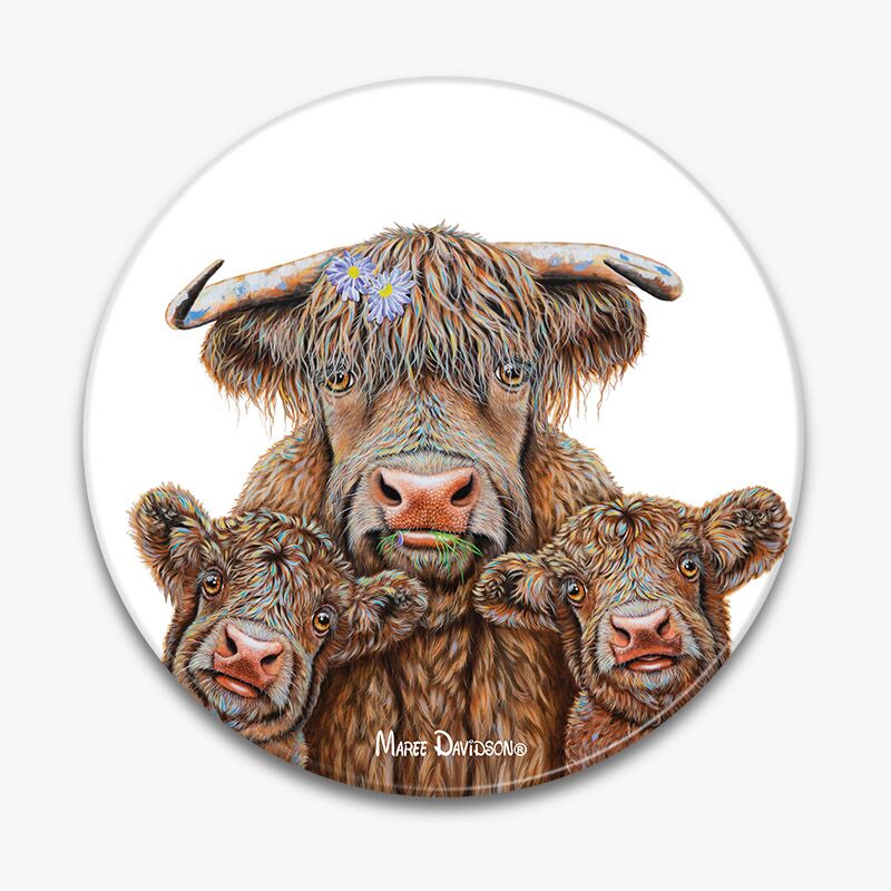 Love Makes the World Go Round the Cows - Ceramic Trivet - Image 1