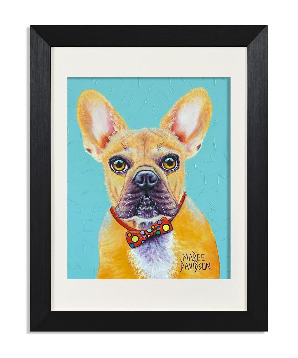 Aqua French Bulldog - Print - Image 1