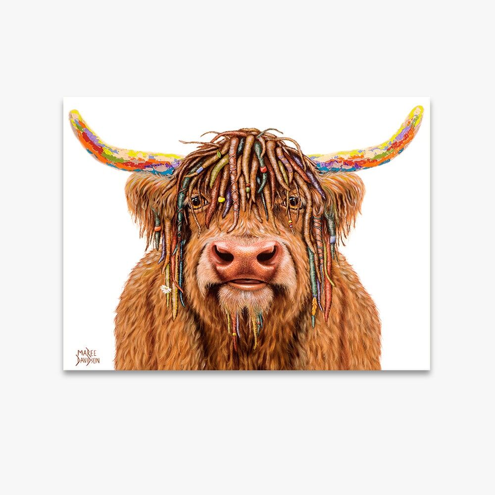 Bazza the Highland Cow - Canvas Print - Image 1