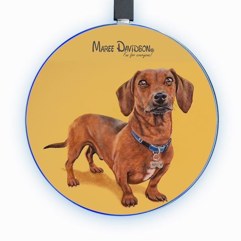 Bentley the Dachshund Dog - Wireless Phone Charger - Image 1