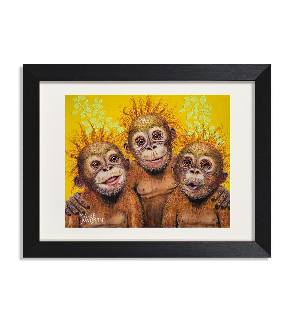 Best-Friends-Maree-Davidson-Art.jpg Best Mates the Orangutans - Print - Image 1