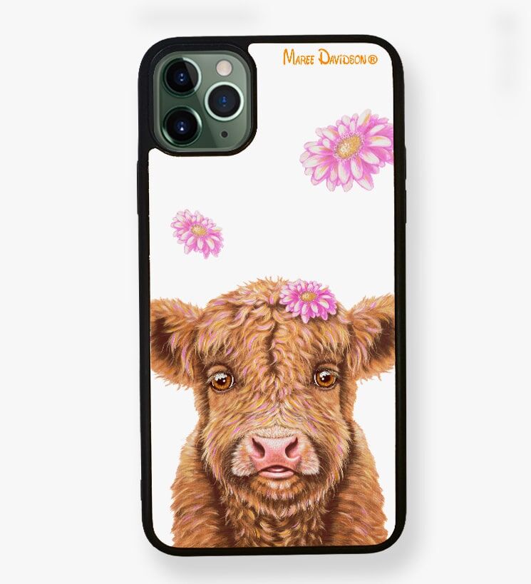 Blossom the Baby Highland Cow - iPhone Case Cover - Image 1