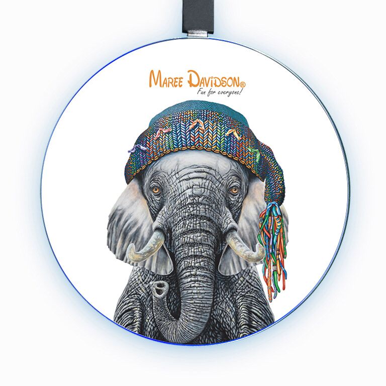 Ronnie the Hippie Elephant - Wireless Phone Charges - Image 1