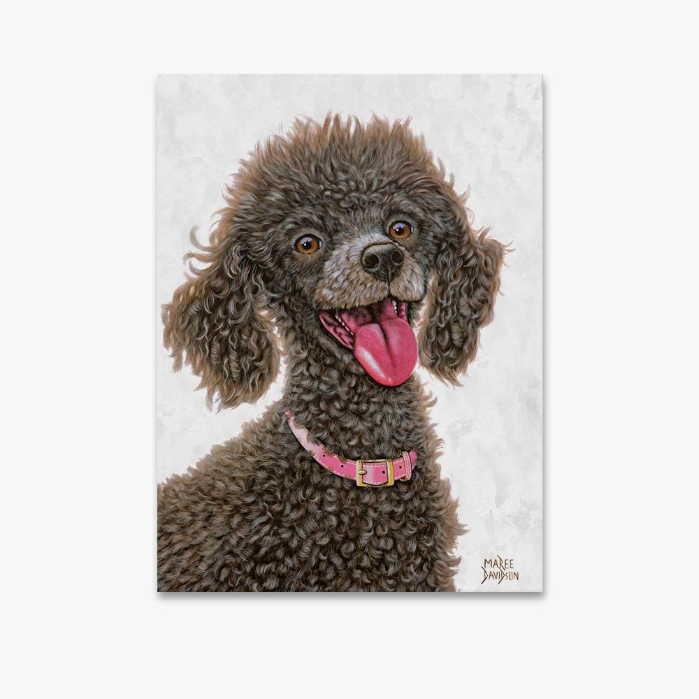 Chocolate Poodle Dog - Original Prints - Image 1