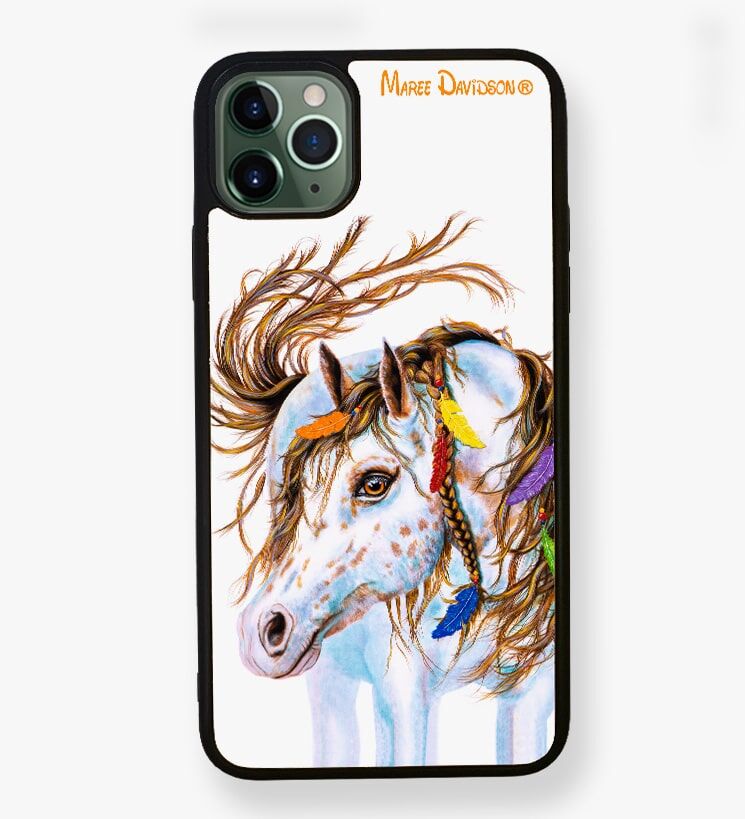 Colour-in-the-Wind-Phone-Case-Maree-Davidson.jpg Colours In the Wind the Horse - iPhone Case Cover - Image 1