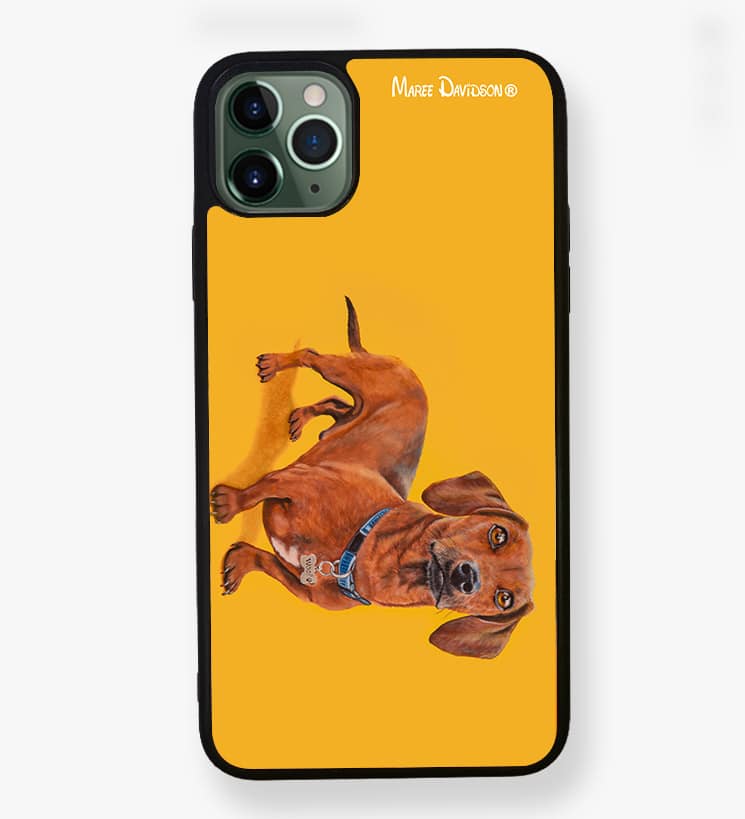 DACHSHUND-BENTLEY-4.jpg Bentley the Dachshund Dog - iPhone Case - Image 1