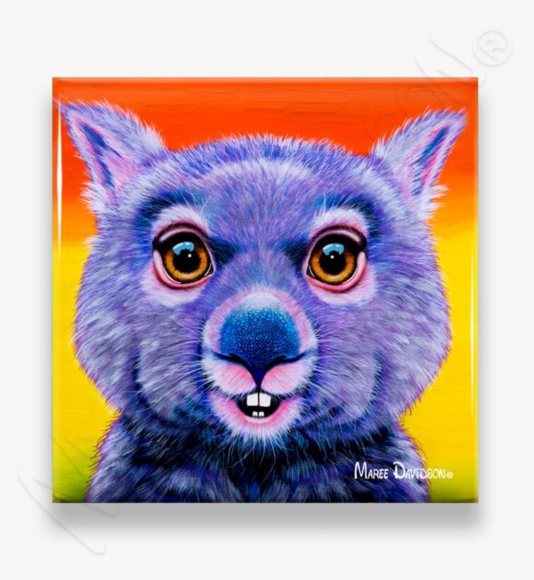 Digger-the-Wombat-Ceramic-Coaster-Maree-Davidson.jpg Digger The Wombat - Ceramic Coaster - Image 1