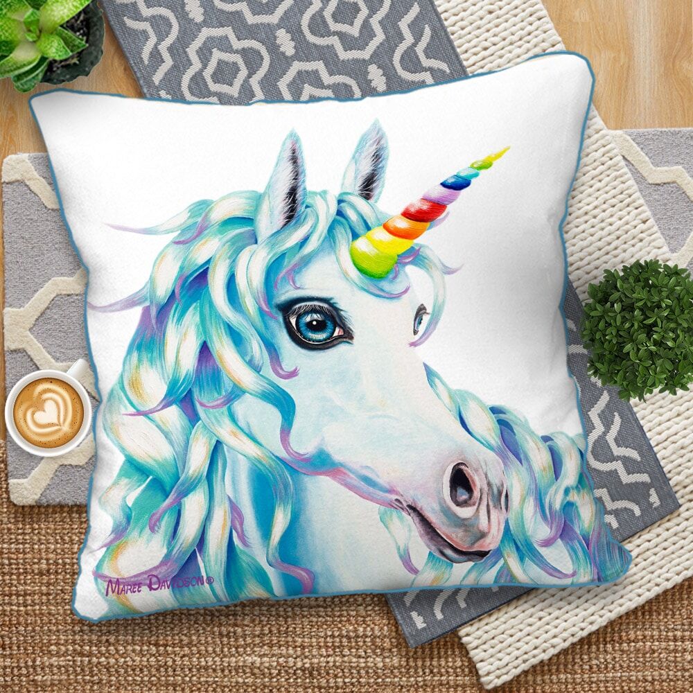 Dream and Believe the Unicorn - European Cushion Cover - Image 1