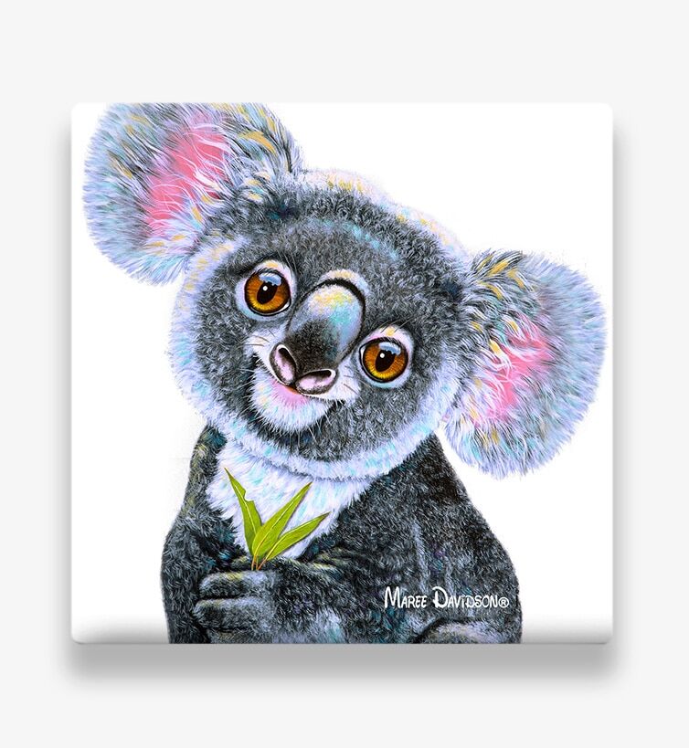 Drop Bear the Koala - Ceramic Coaster - Image 1