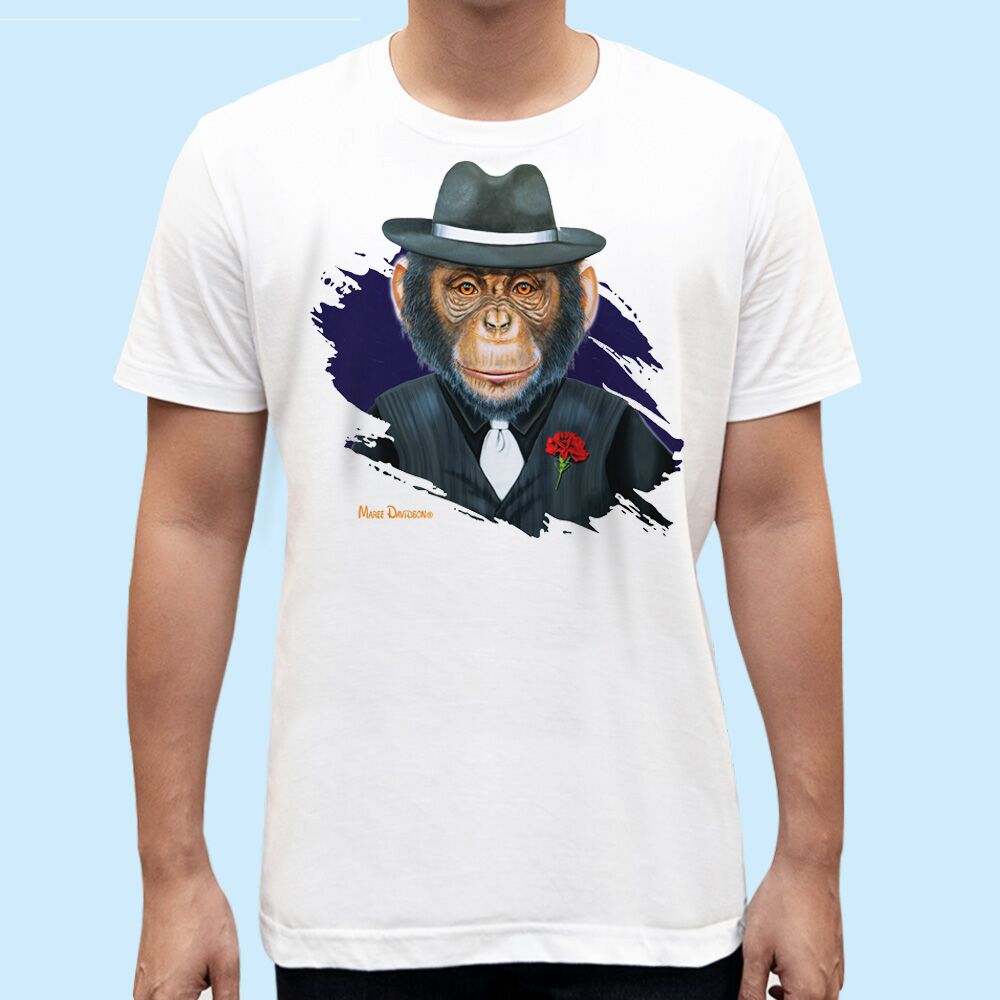 Gangster Chimp - Unisex T-Shirts - Image 1