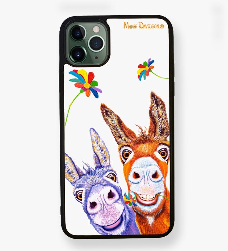 Happy Forever Donkeys - iPhone Case Cover - Image 1