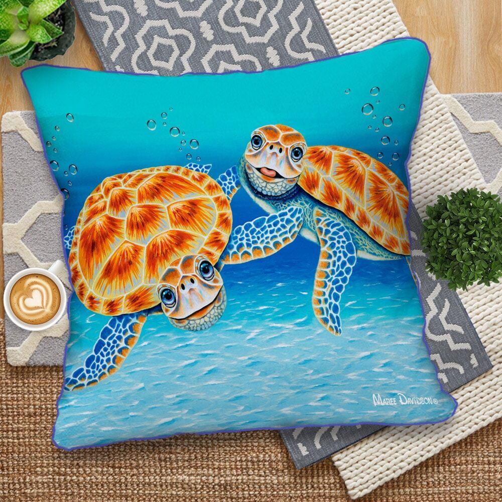 Happy Together the Turtles - European Cushion Cover - Image 1