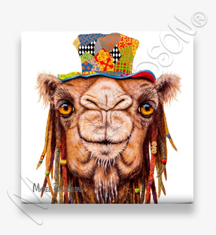 Hippie Camel - Ceramic Coaster - Image 1