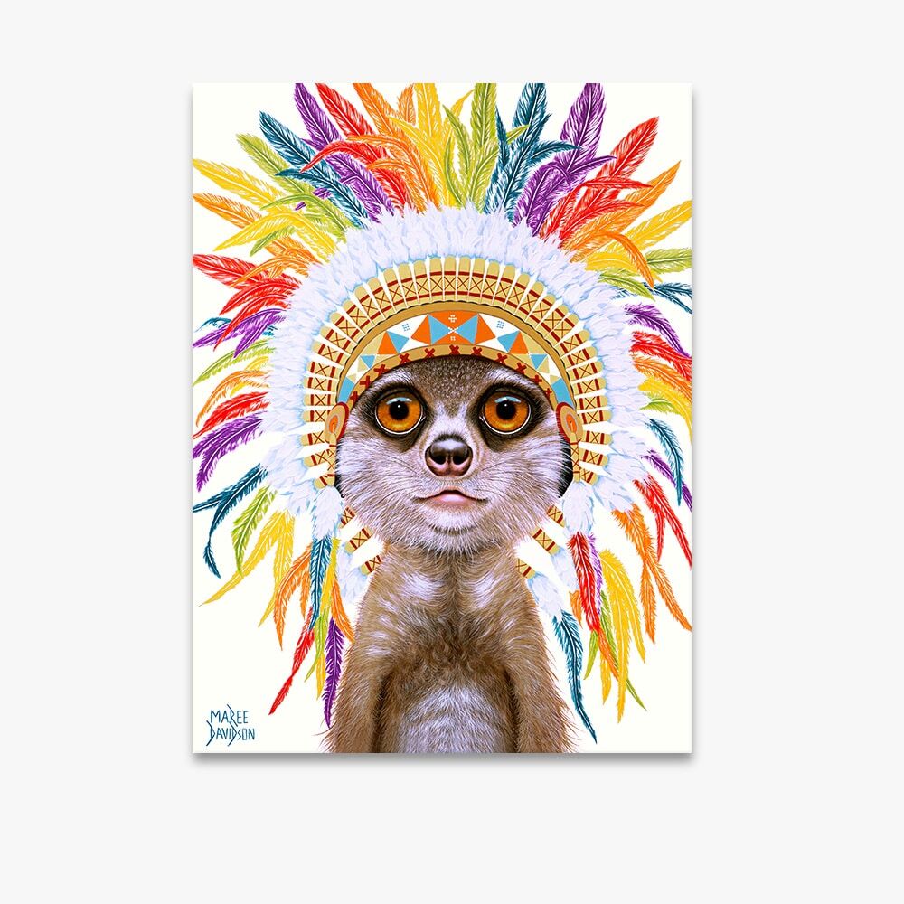 LITTLE-CHIEF-.jpg Little Chief the Meerkat - Canvas Print - Image 1