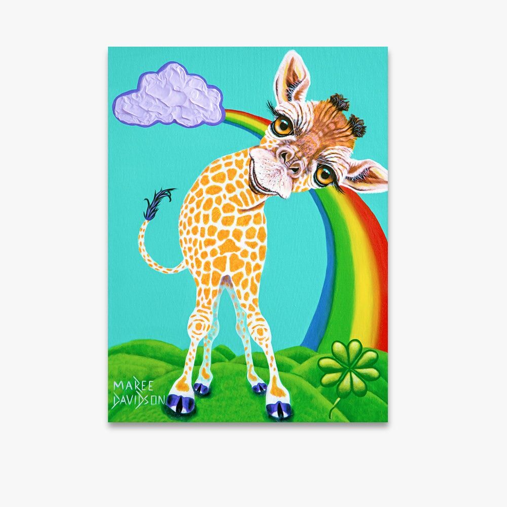 My Lucky Day Baby Giraffe - Canvas Print - Image 1