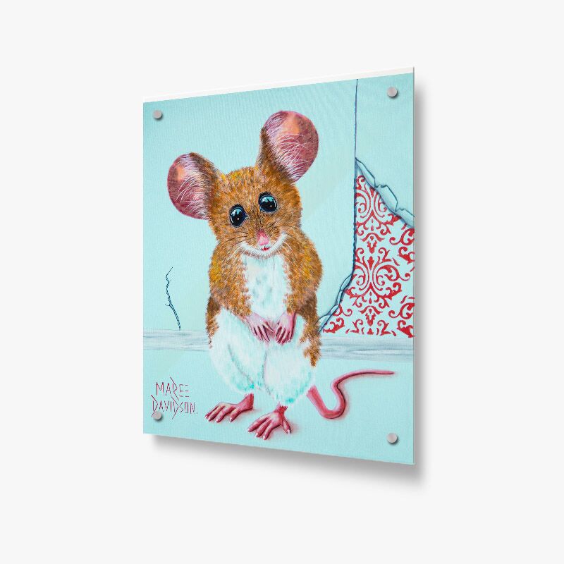 Little-House-Guest-the-Mouse-4.jpg Little House Guest the Mouse - Acrylic Glass Panel - Image 1