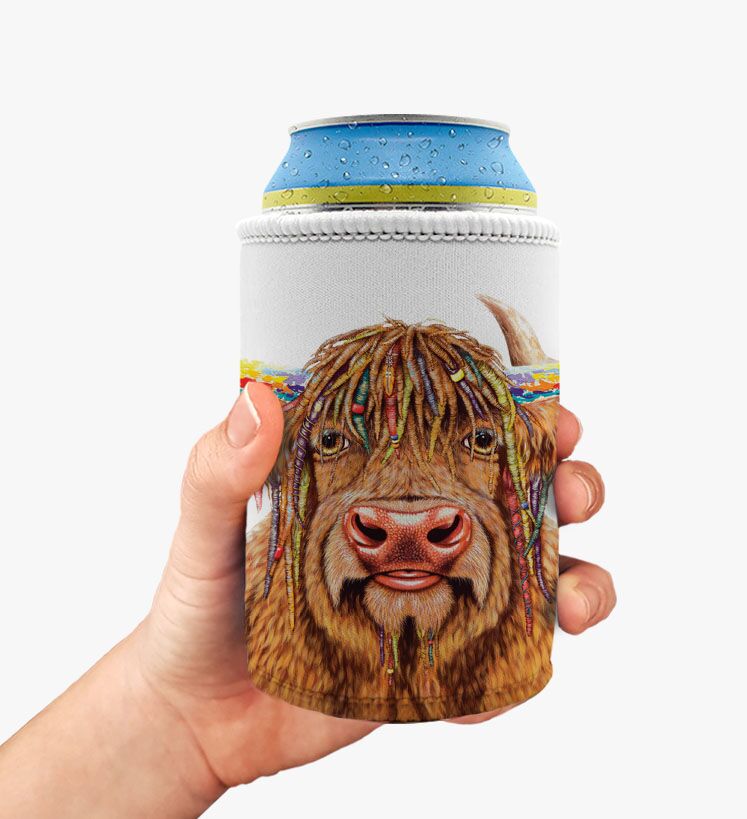Marley and Meadow the Highland Cows - Stubby Holder - Image 1