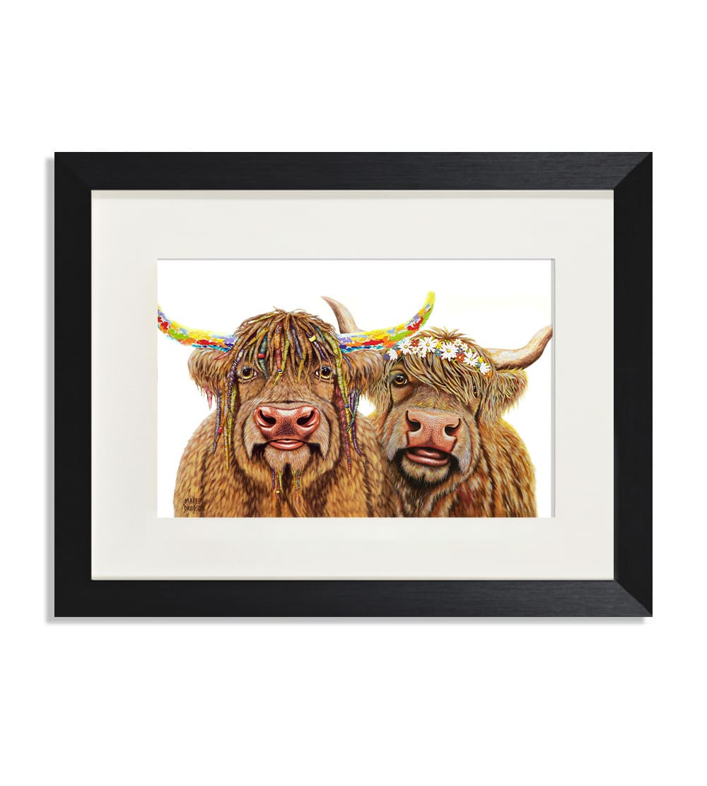 Marley and Meadow the Highland Cows - Print - Image 1