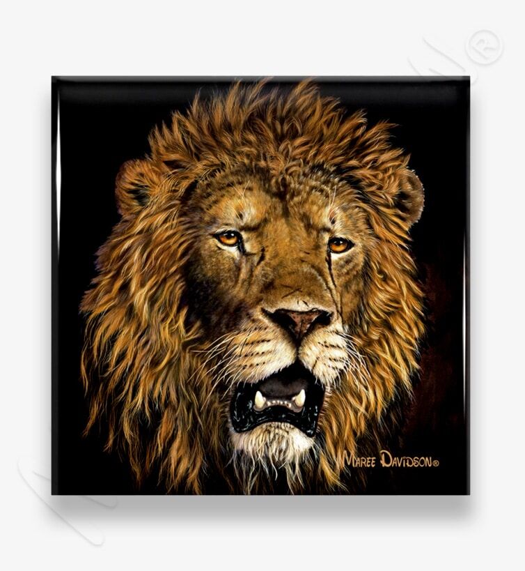 Old Hero the Lion - Ceramic Coaster - Image 1